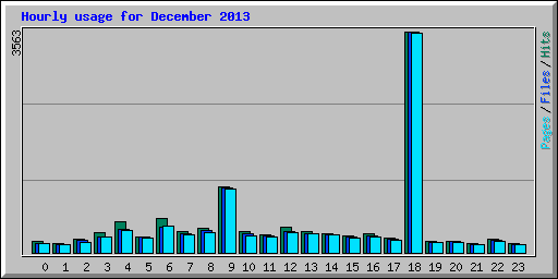 Hourly usage for December 2013