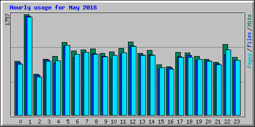 Hourly usage for May 2016