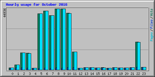 Hourly usage for October 2016