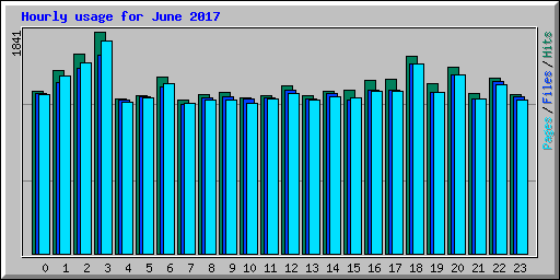 Hourly usage for June 2017